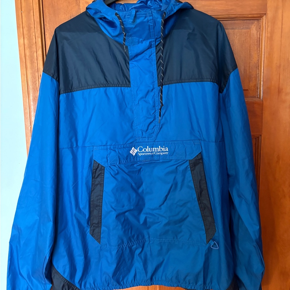 Columbia Blue and Black Hooded Jacket
